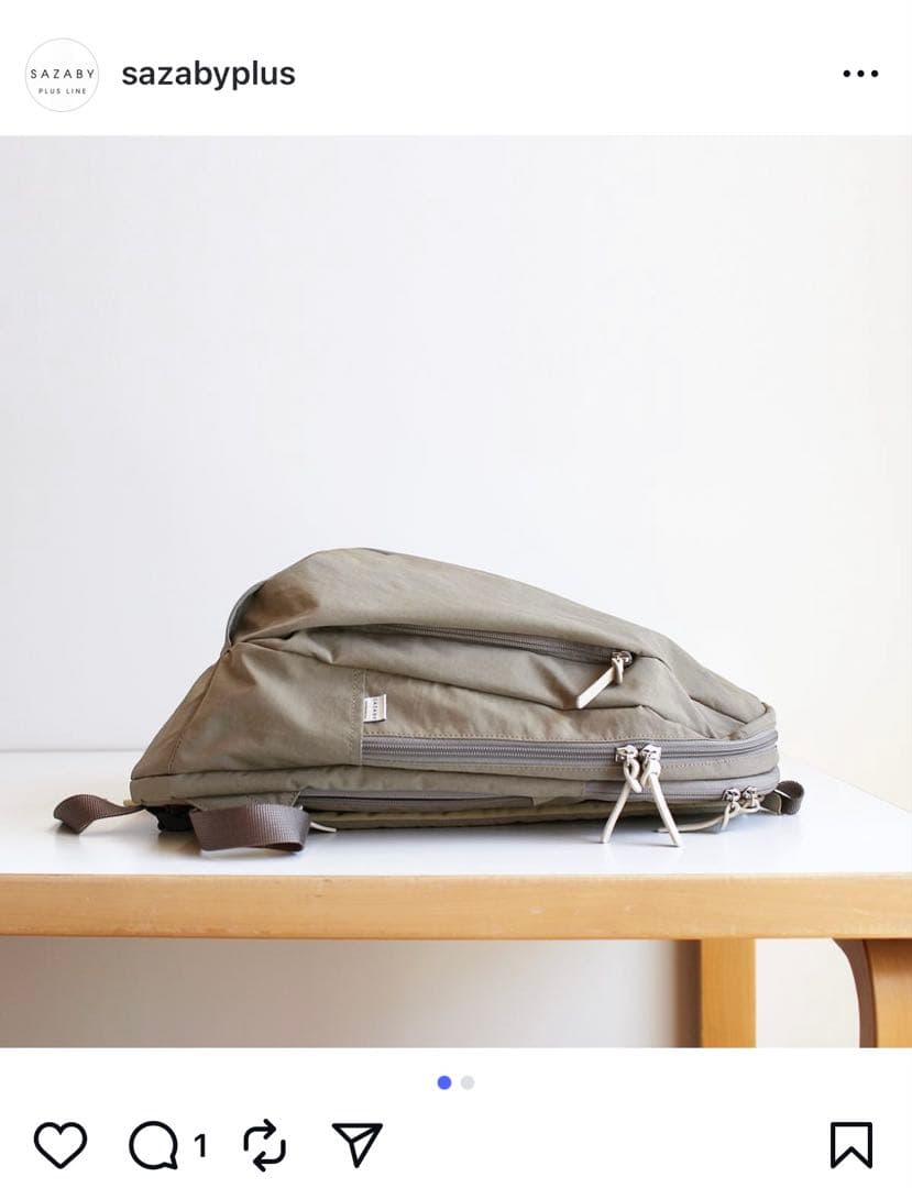 SAZABY PLUS LINE ROUND DAYPACK M グレー