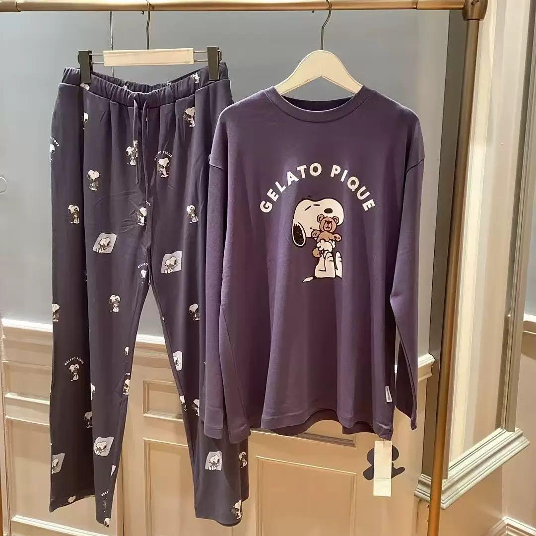 【新品未使用】ジェラートピケ PEANUTS スヌーピー 上下セット