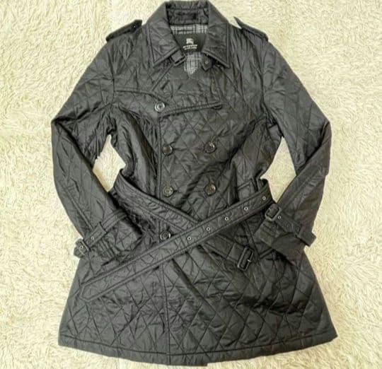 【美品】バーバリーブラックレーベル キルティング[ 限定]トレンチコート ベルト