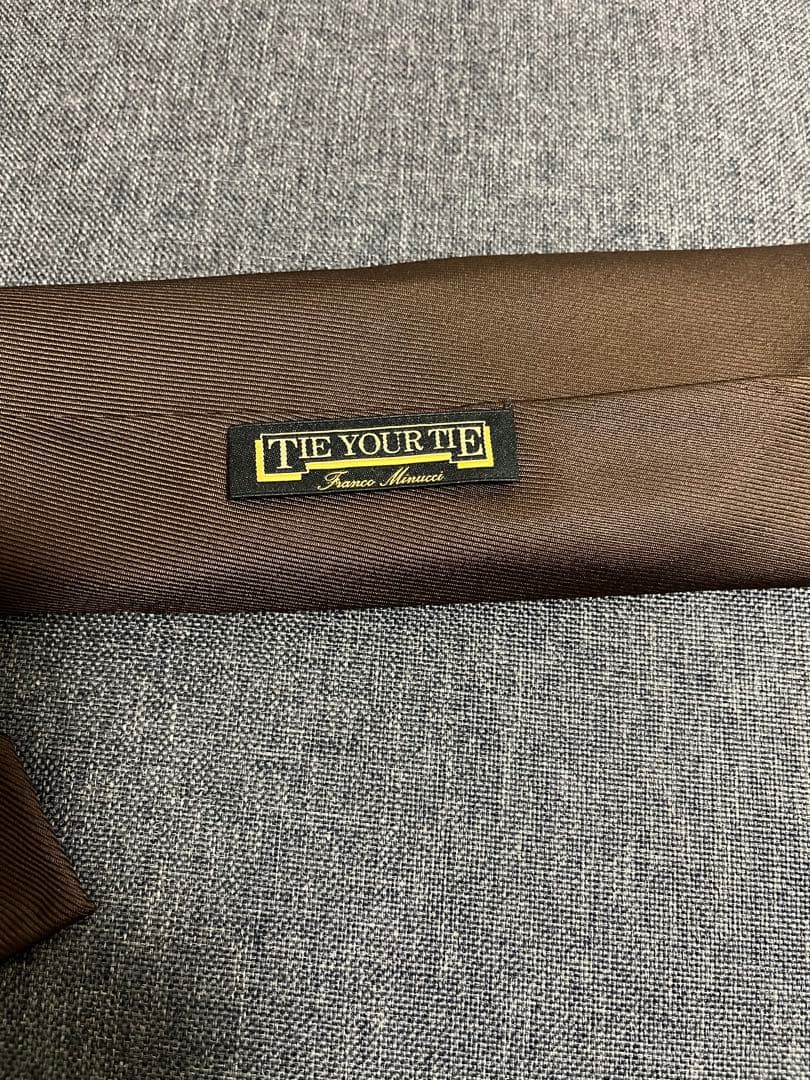 【最高級】タイユアタイ セッテピエゲ フランコミヌッチ ブラウン 無地 8cm