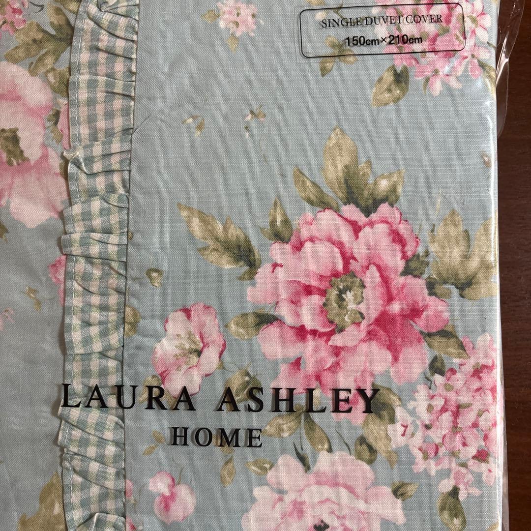 新品未開封 ローラアシュレイ掛け布団カバー ミルナー ブルー シングル