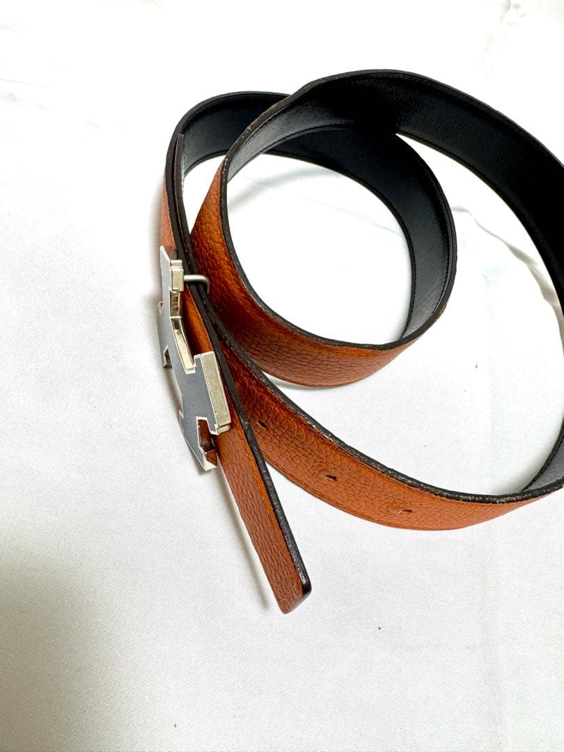 HELMES エルメス　バックル レザー ベルト リバーシブル