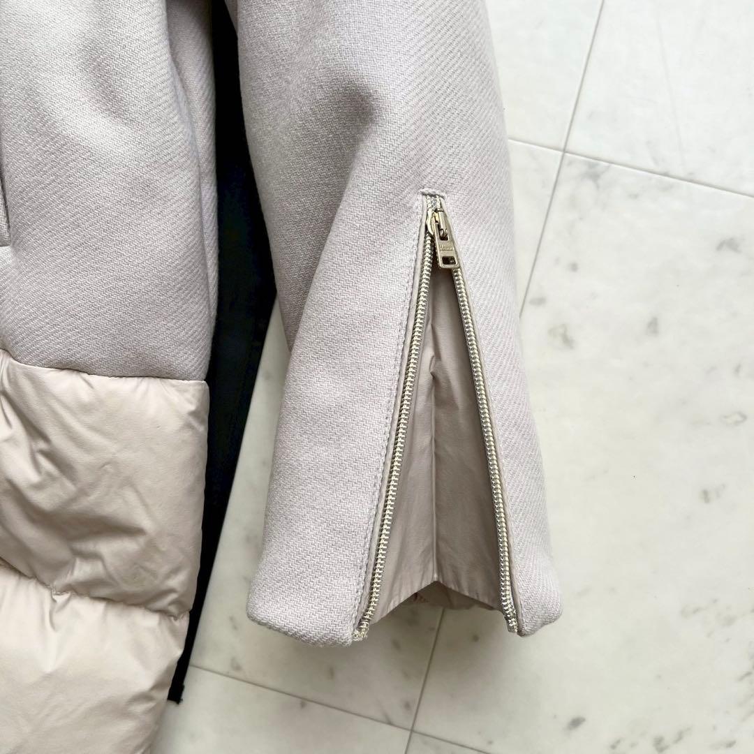 HERNO エコウール Aライン ドッキングダウンジャケット フード 40