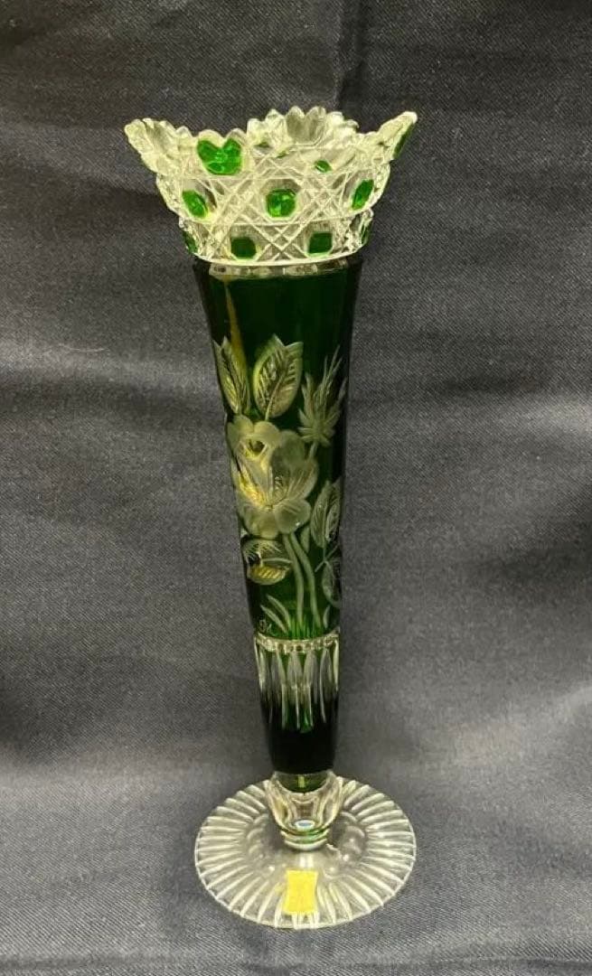 Meissen crystal 色被せ 一輪挿し