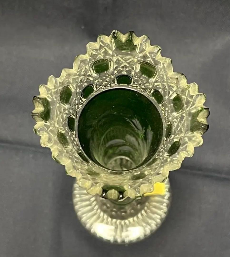 Meissen crystal 色被せ 一輪挿し