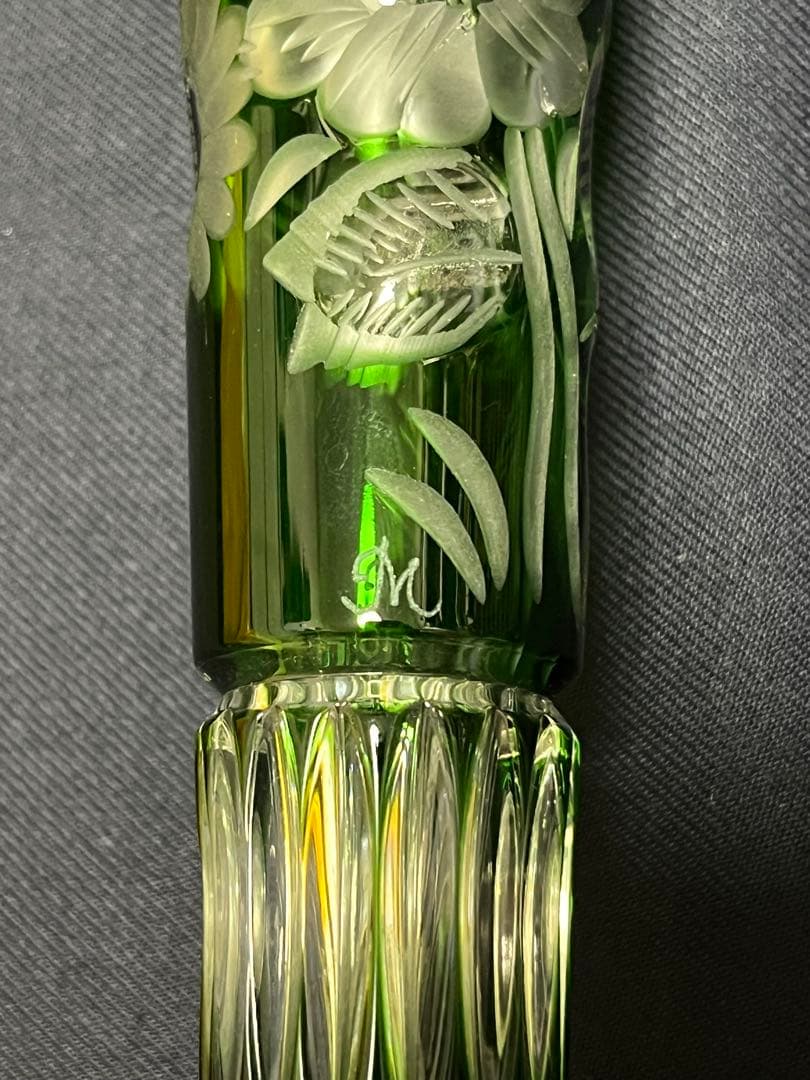 Meissen crystal 色被せ 一輪挿し