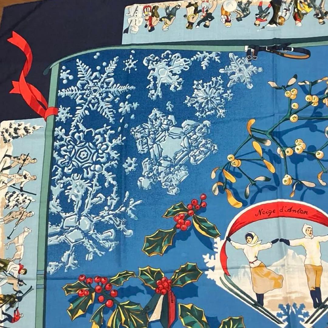 希少❣️HERMES 【Neige d'Antan】去年の雪　カレジェアン140