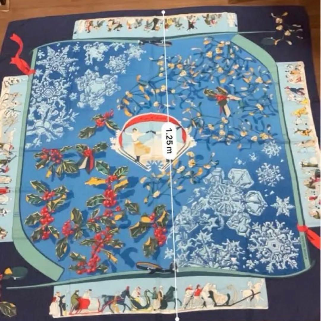 希少❣️HERMES 【Neige d'Antan】去年の雪　カレジェアン140