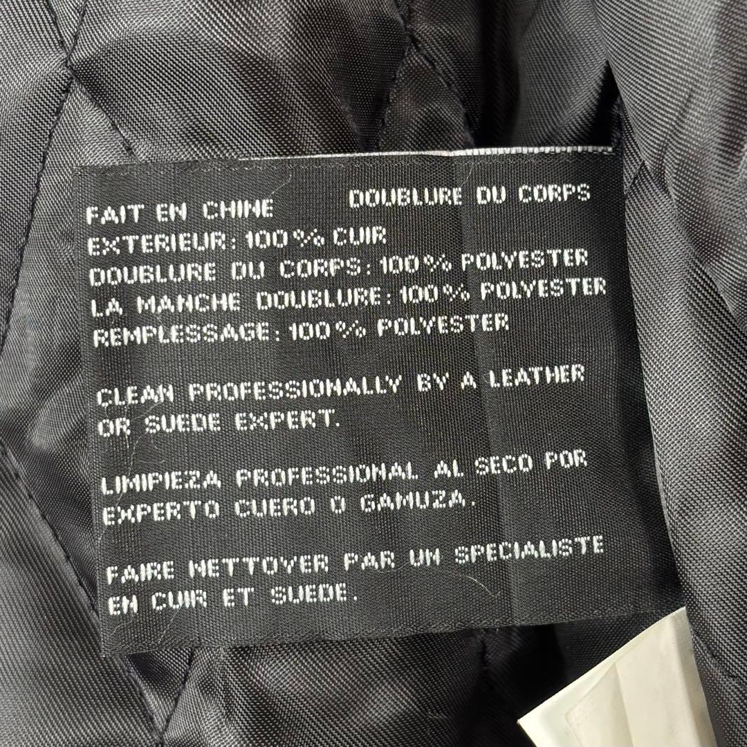 excelled leather car coat black XL 本革