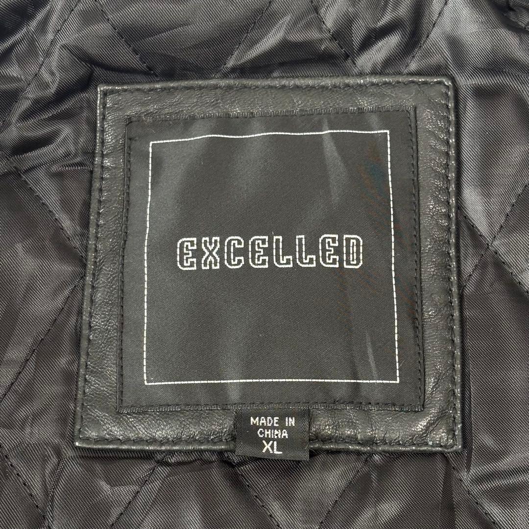 excelled leather car coat black XL 本革