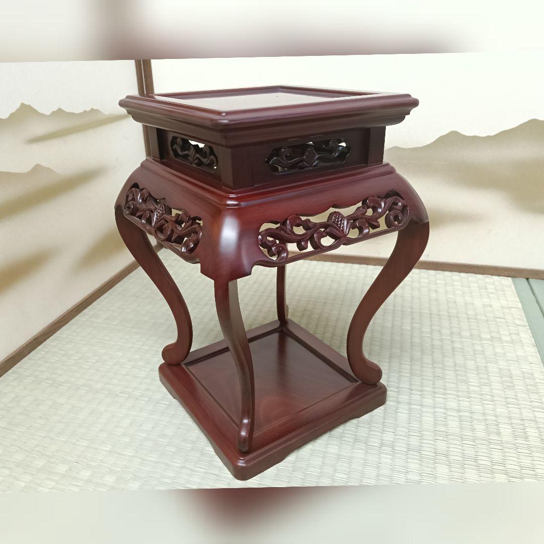 AK89 高卓 ミニ高卓 紫檀 紫丹 花台 香炉台 盆栽台 飾り台 未使用美品