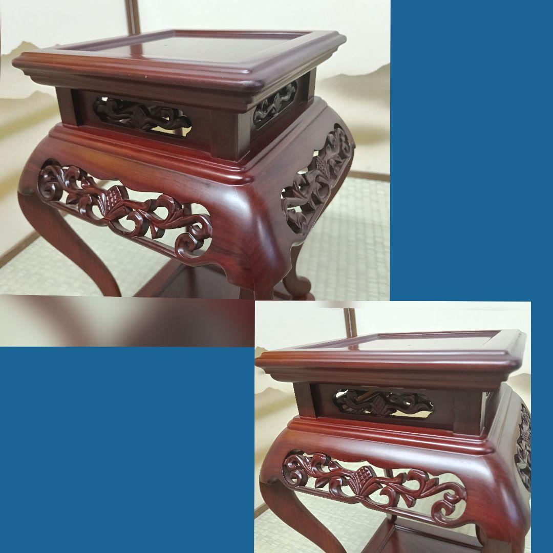 AK89 高卓 ミニ高卓 紫檀 紫丹 花台 香炉台 盆栽台 飾り台 未使用美品