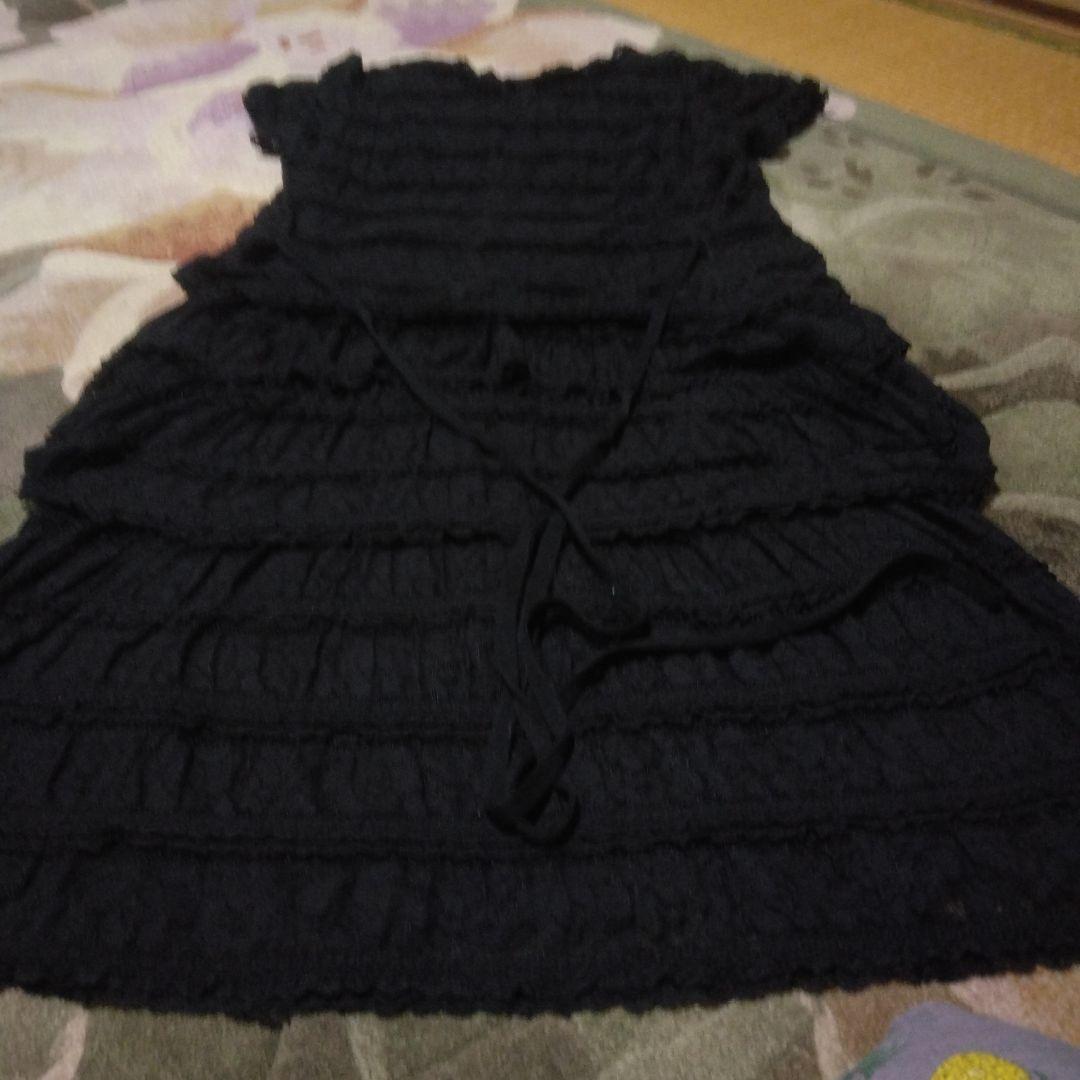 お値下ピンクハウス　INGEBORG 　美品激かわブラックワンピース フリル付き