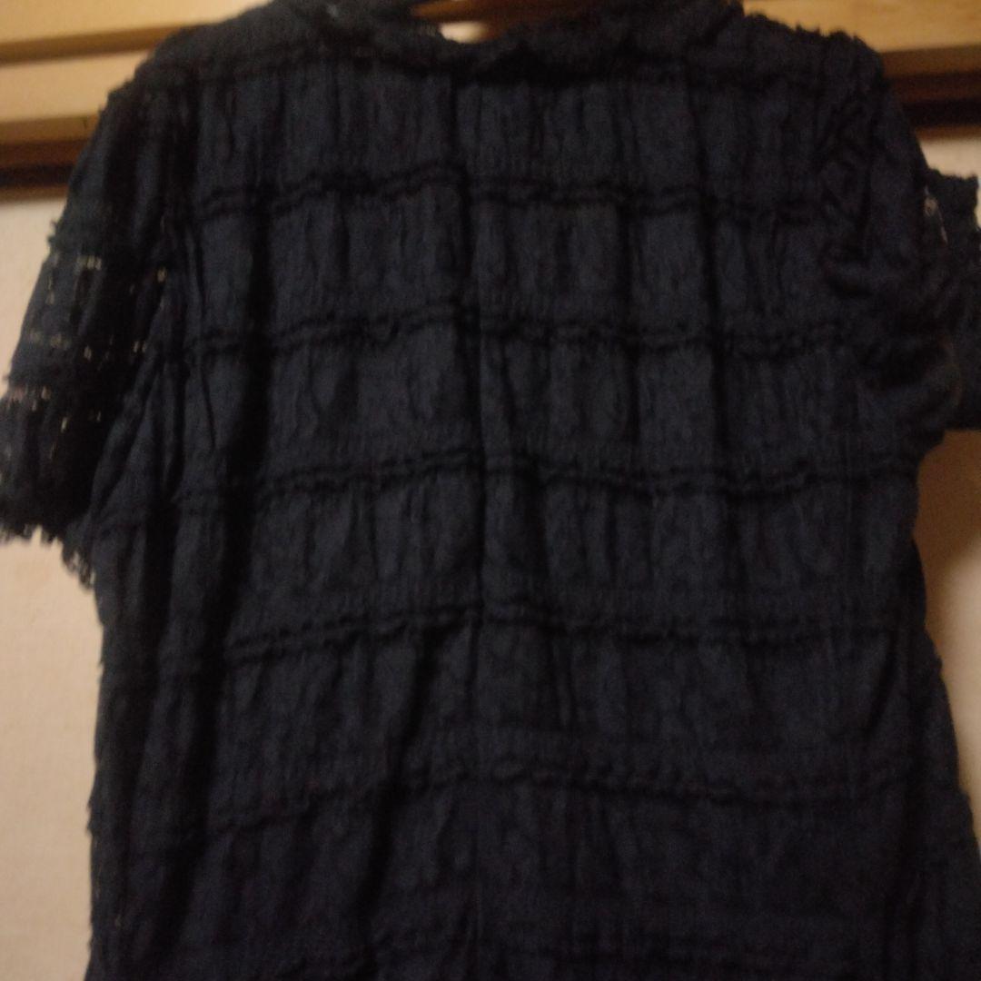 お値下ピンクハウス　INGEBORG 　美品激かわブラックワンピース フリル付き