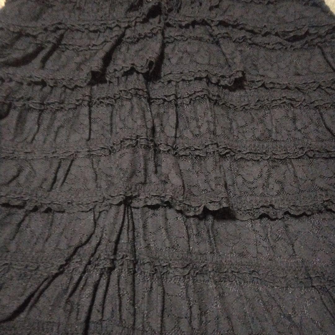 お値下ピンクハウス　INGEBORG 　美品激かわブラックワンピース フリル付き