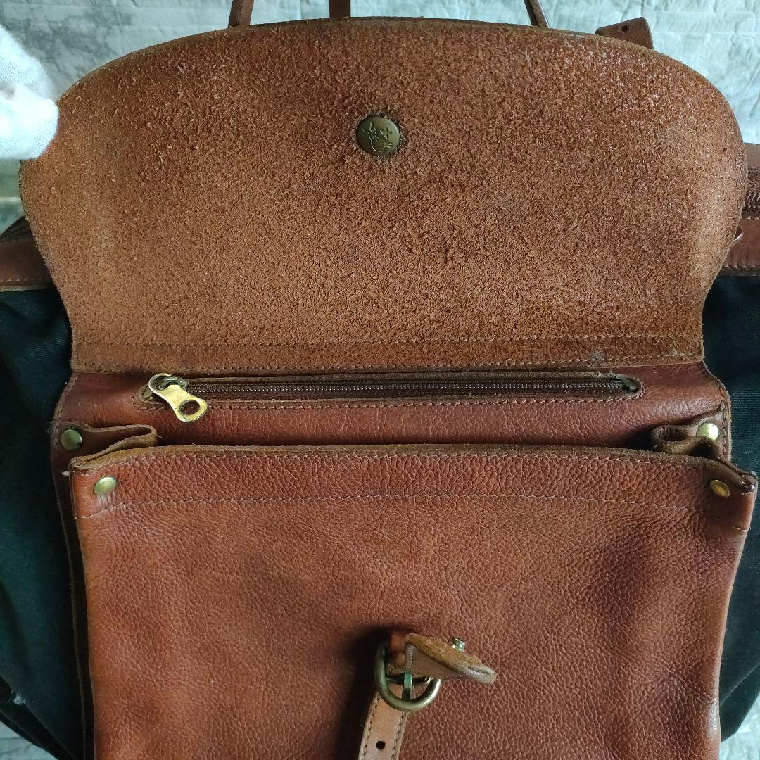 IL BISONTE　キャンバスレザー 3WAY キャンディバッグ　イタリア製