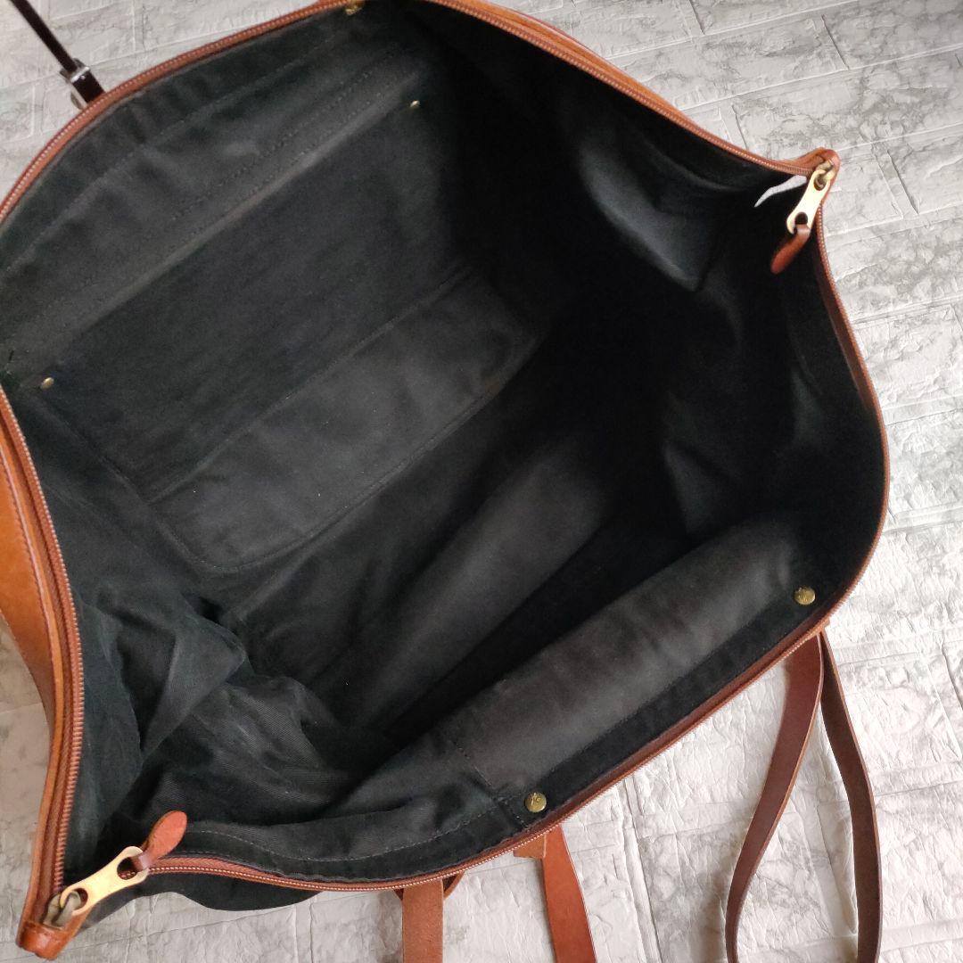 IL BISONTE　キャンバスレザー 3WAY キャンディバッグ　イタリア製