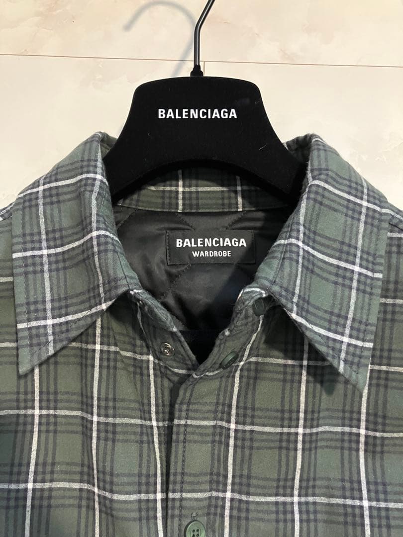 K*E様 バレンシアガ BALENCIAGA シャツジャケット　長袖シャツ チェ