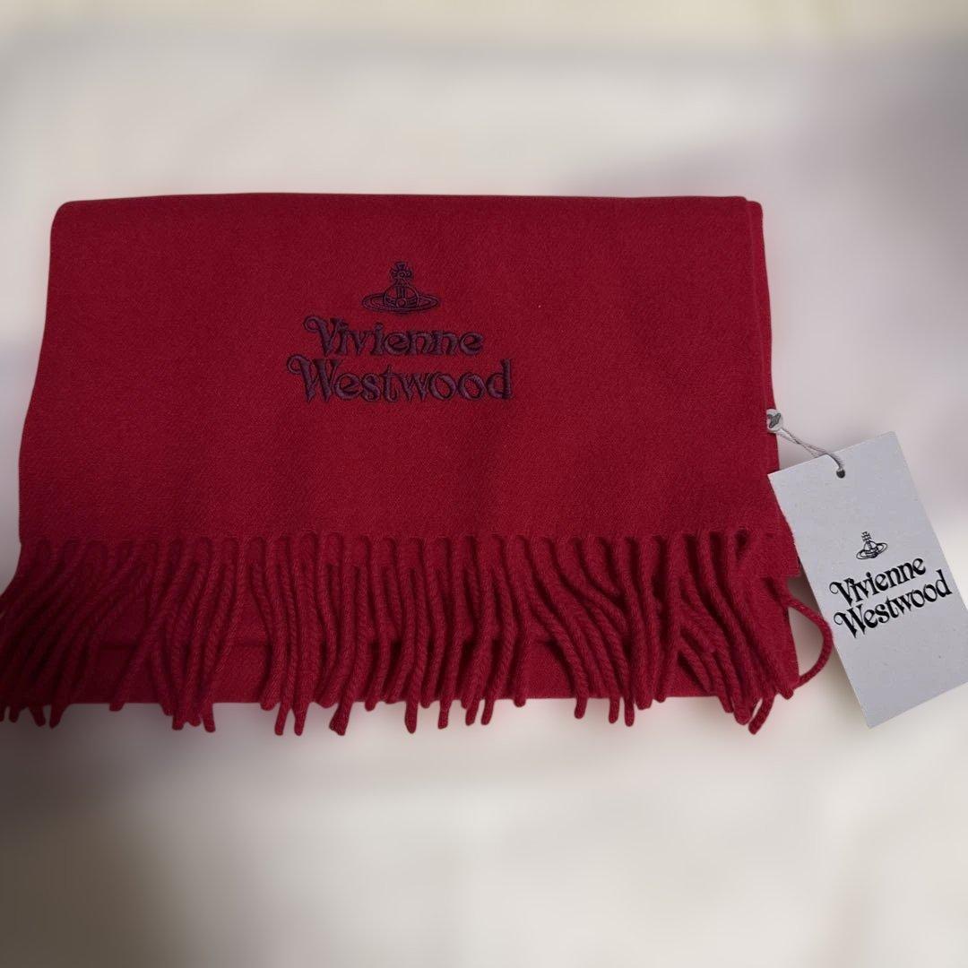 新品Vivienne Westwood レッド マフラー タグ付き 最終価格