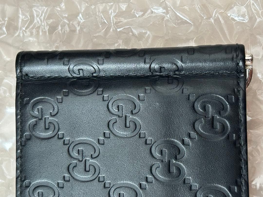 【美品】GUCCI ブラック マネークリップ