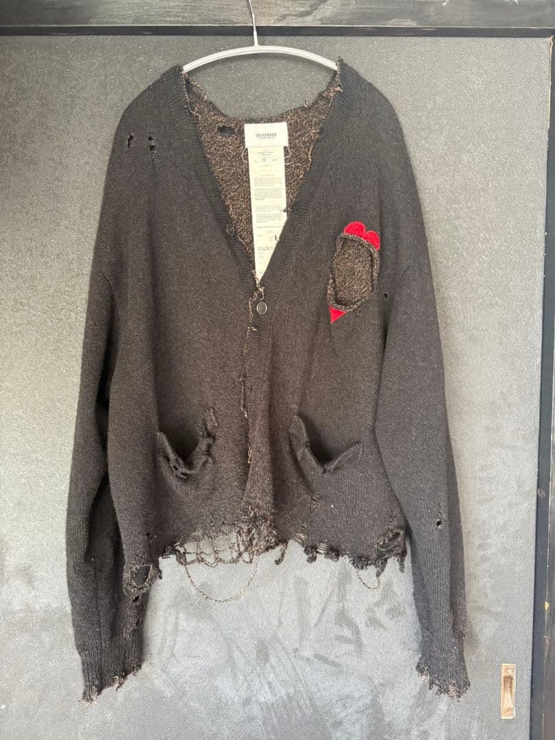 トップス doublet Broken heart cardigan 23AW