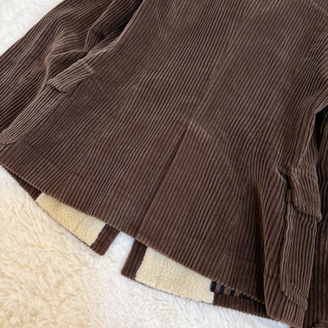 希少☆バーバリーブルーレーベル コーデュロイ ダッフルコート ボア襟