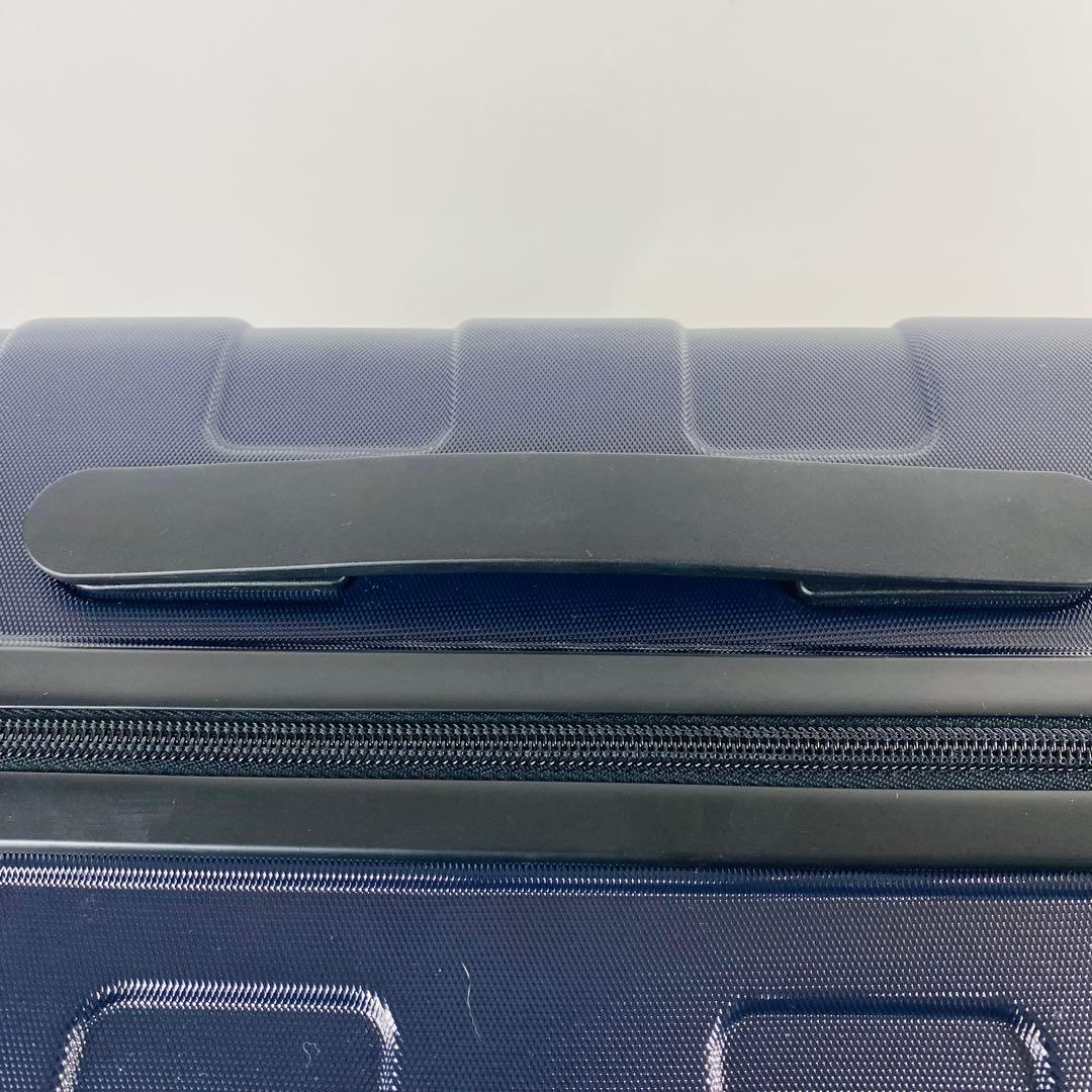 のんのん無印良品スーツケース35Lストッパー付きネイビー機内持ち込み可