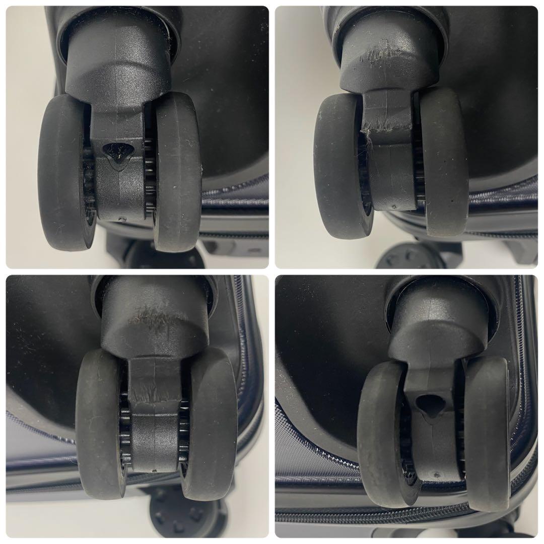 のんのん無印良品スーツケース35Lストッパー付きネイビー機内持ち込み可