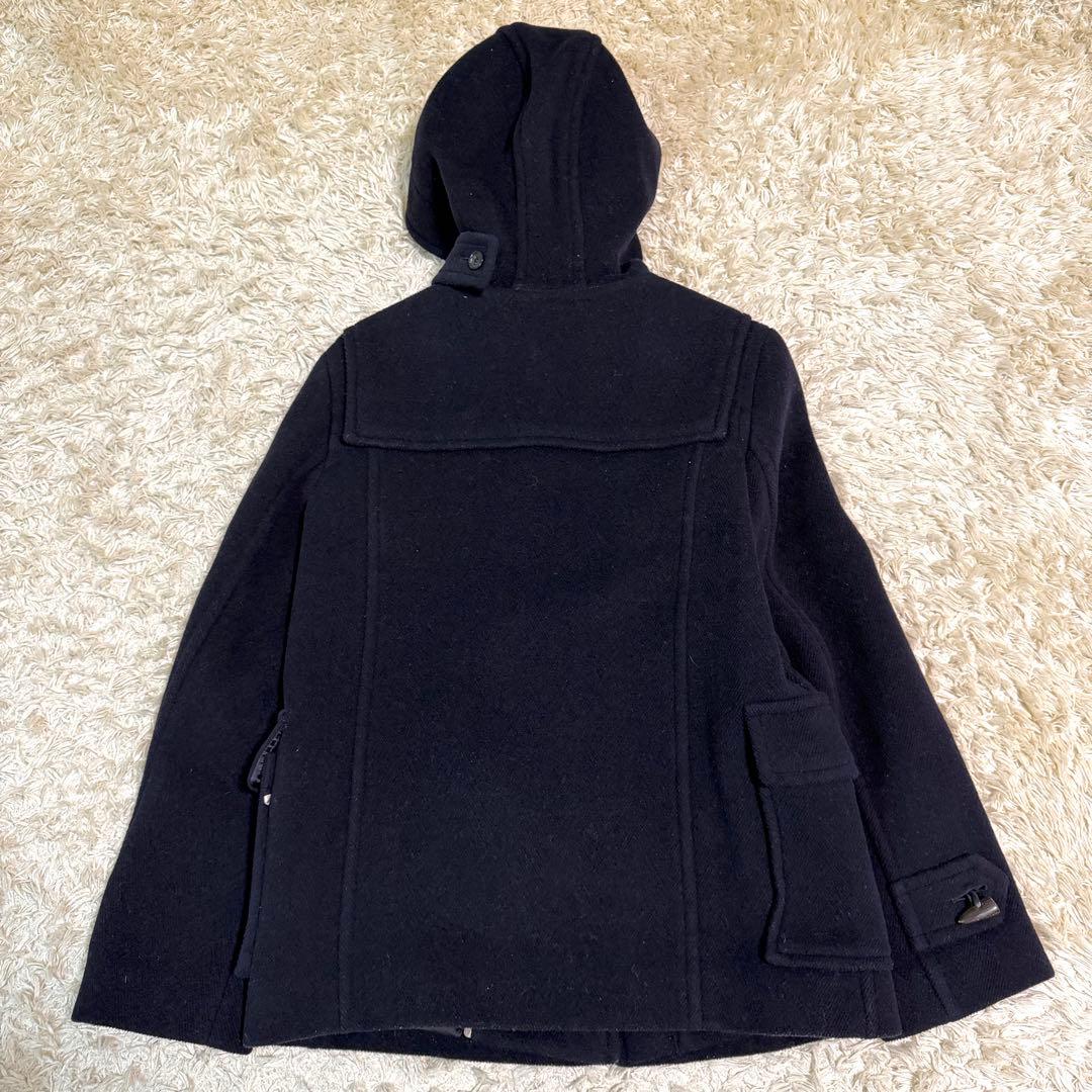 バーバリーロンドン　ダッフルコート ノバチェック　フード付　ネイビー Mサイズ