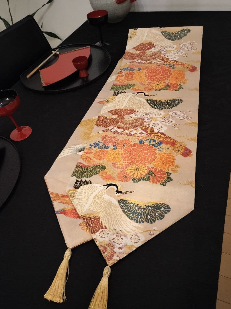 A937高級‼️ひな祭り‼️花嫁衣装帯‼️1ｍ96cm