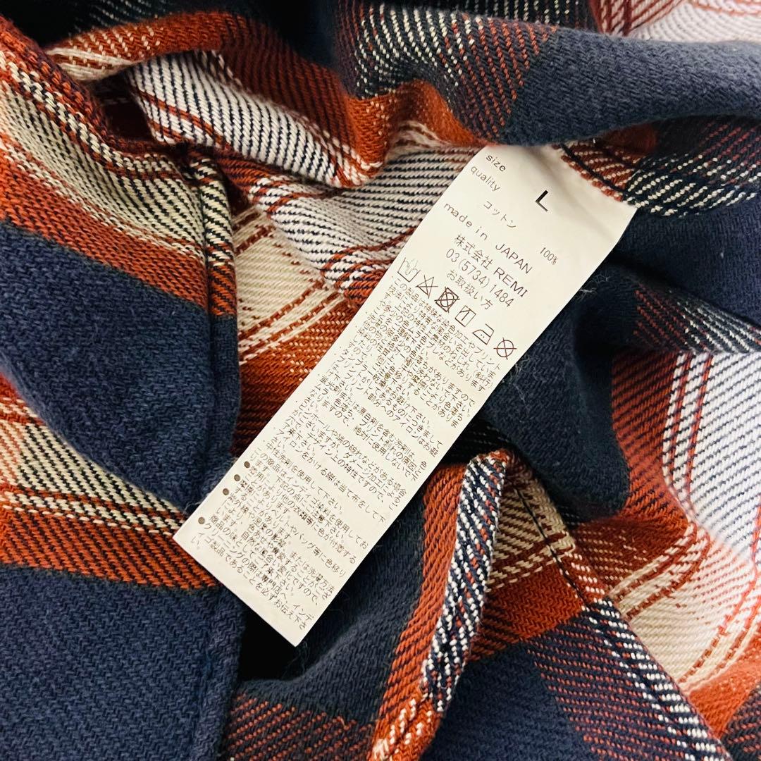REMI RELIEF INDIGOチェックSHIRT 24AW レミレリーフ