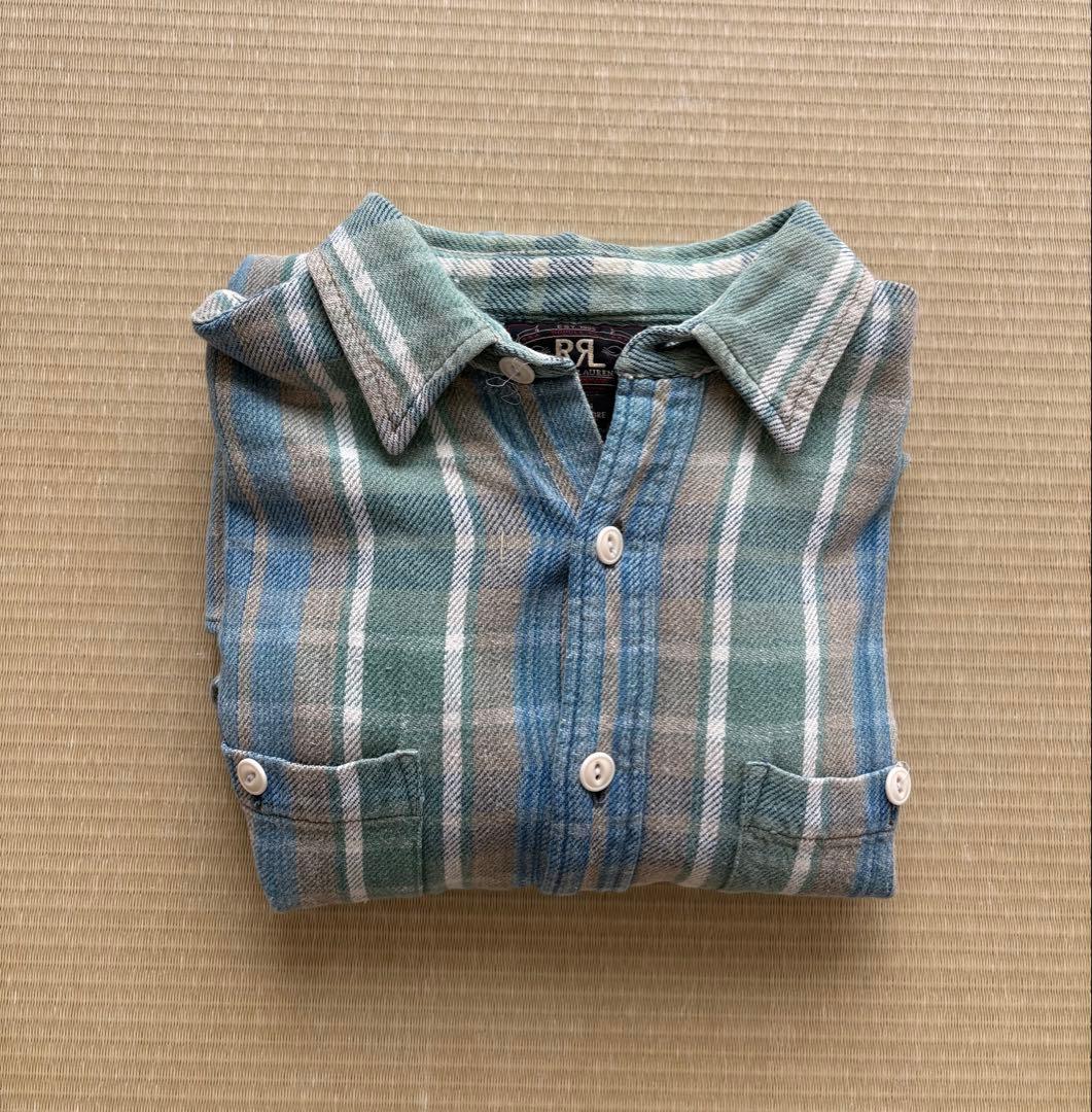 RRL 三つ星タグ 90s チェック柄ネルシャツ Mサイズ