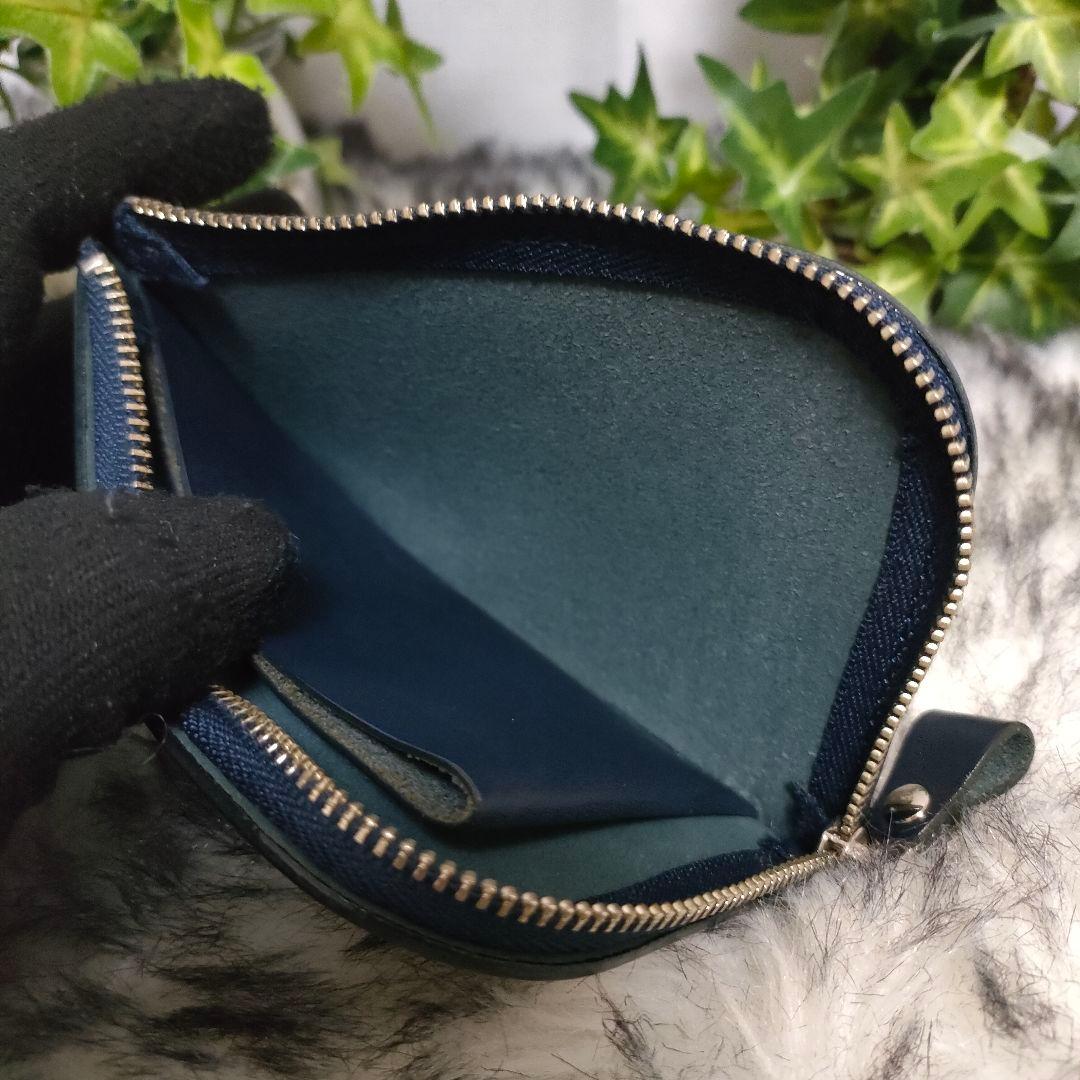 土屋鞄 ケース ネイビー レザー ナチューラ 限定カラー 小銭入れ 革 紺
