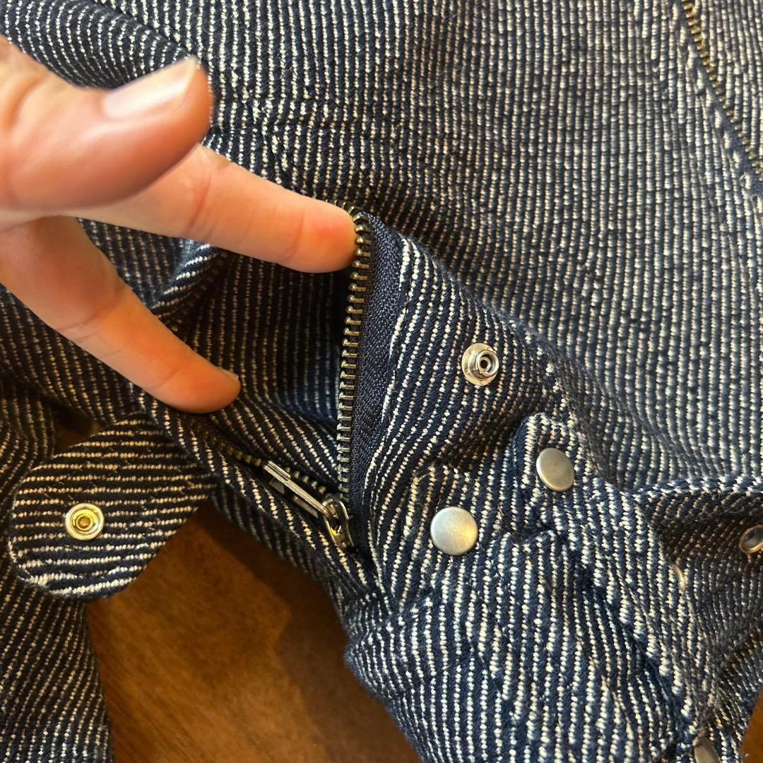 BURBERRY BLUE LABEL ダブルライダースジャケット　ウール混