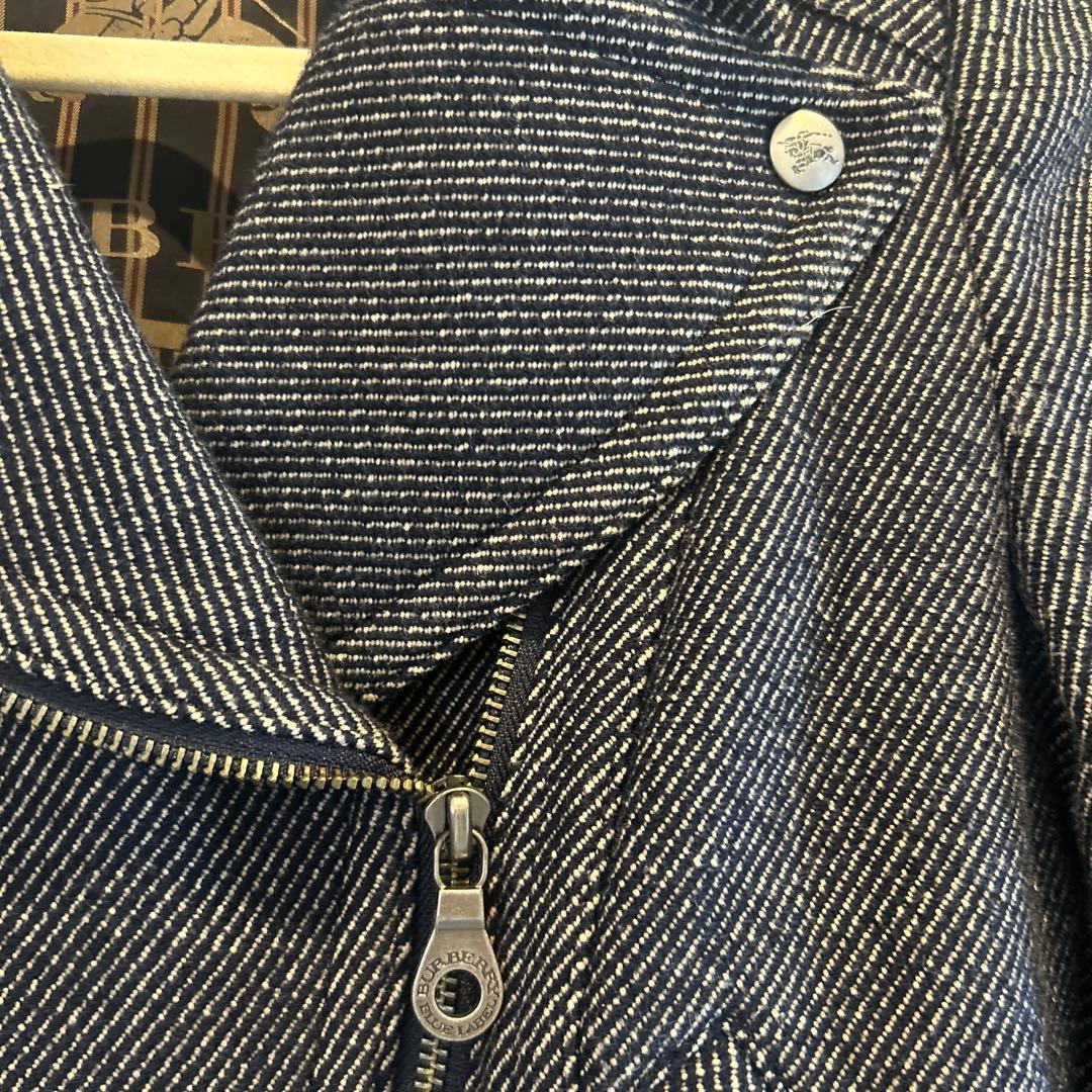 BURBERRY BLUE LABEL ダブルライダースジャケット　ウール混