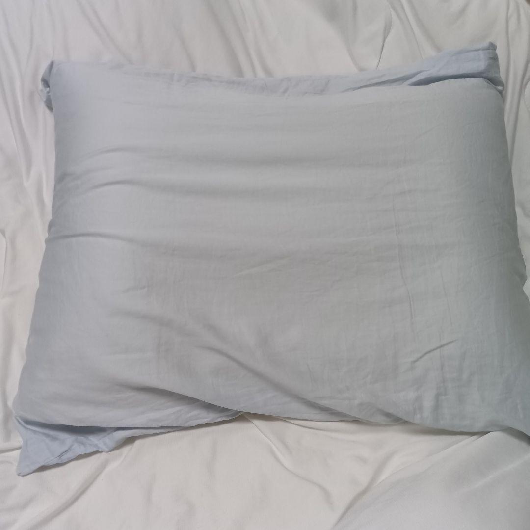 ロフテー キューブ 立体縫製快眠枕 羽毛 枕カバー付き