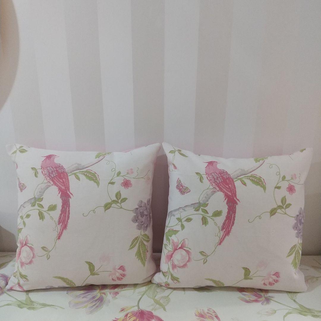 ローラアシュレイサマーパレスセリース生地ハンドメイドクッションカバー