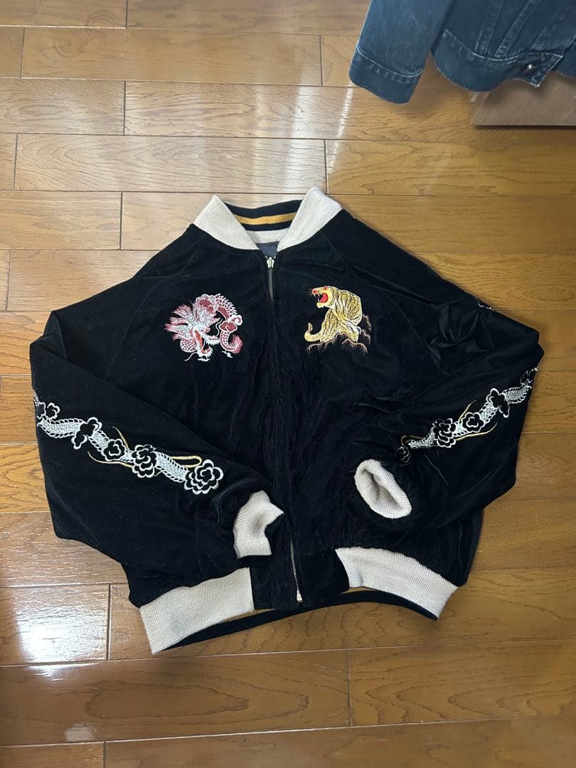 スカジャン リバーシブルサテンスーベニア　レア