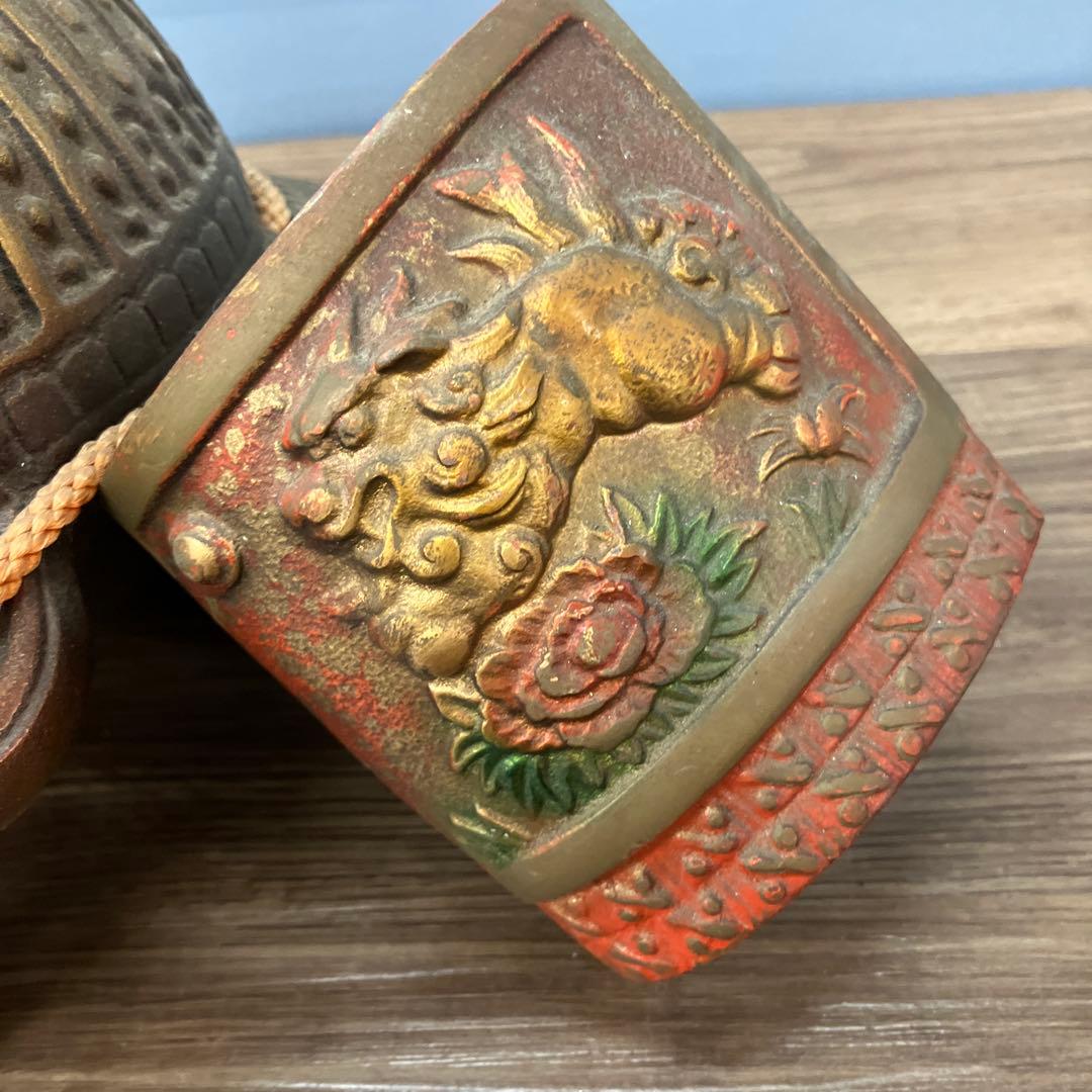 E-壁 特大 兜飾り 置物 鍬形 獅子 金色 五月人形 端午の節句 飾り物