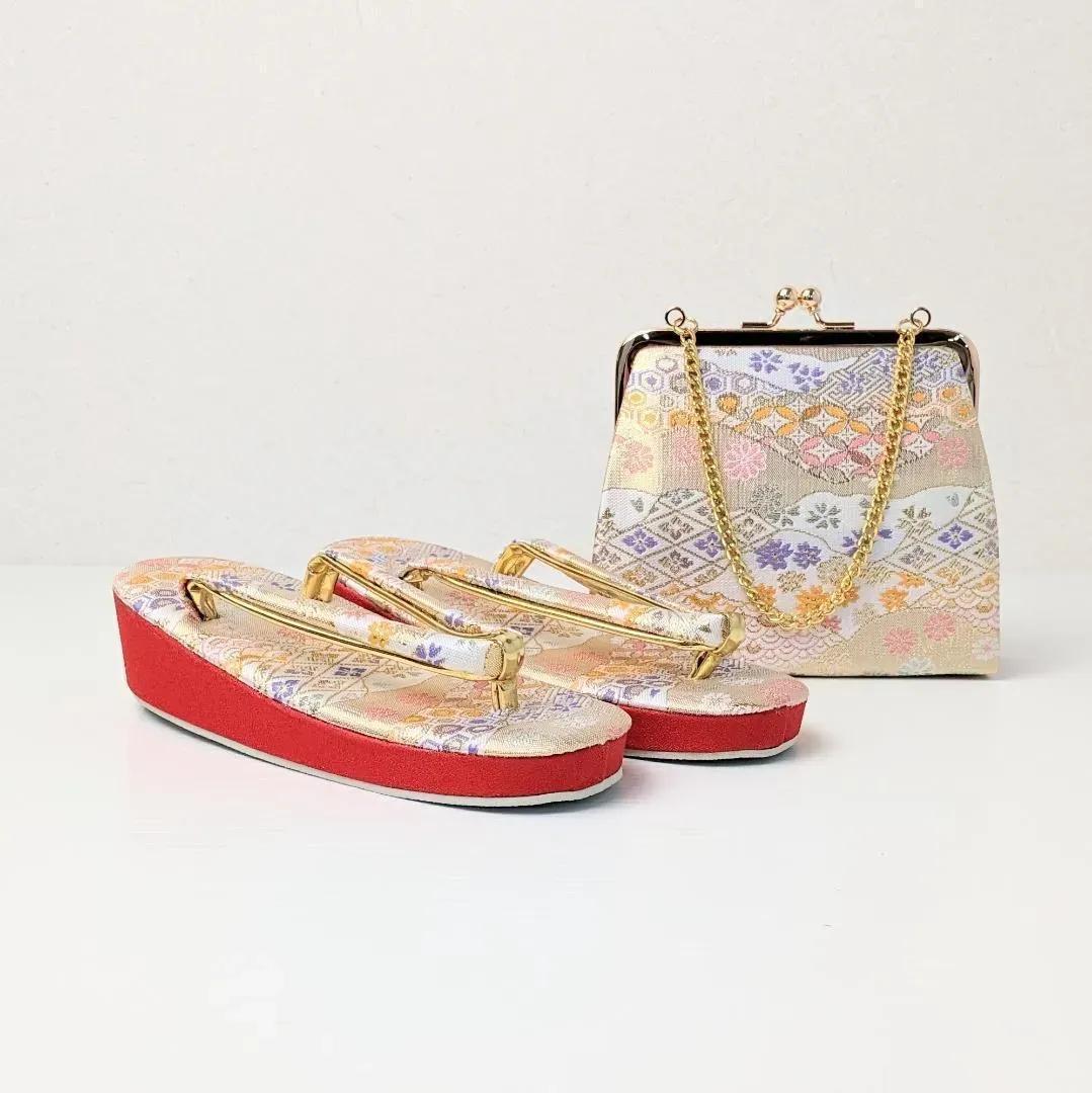 七五三 女の子 7歳 四つ身 着物 帯 筥迫 フルセット 古典 緑 BY10-4