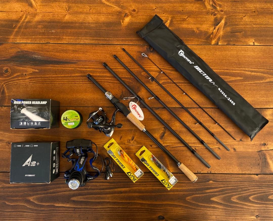 エギングセット　パックロッド　エギングロッド　8ft PEライン　釣り竿セット