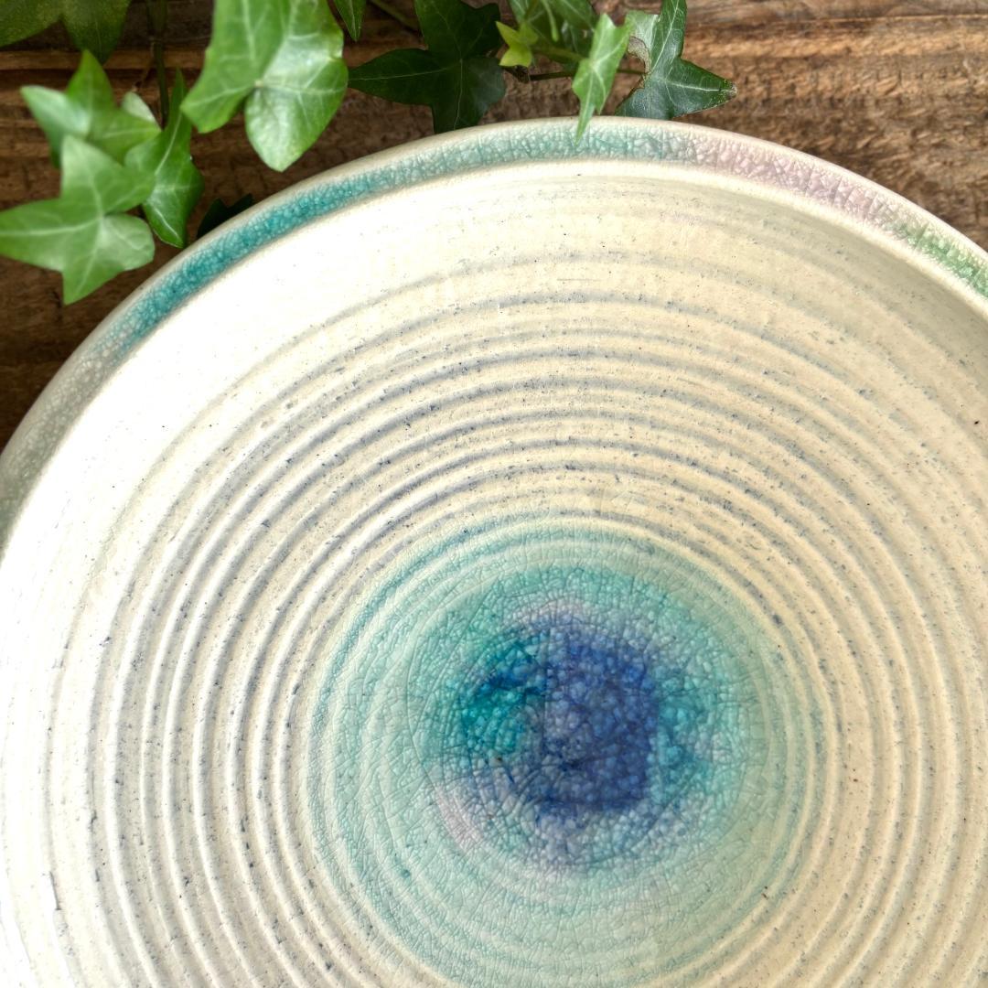 ガラス彩陶器 大皿 沖縄オーシャンブルー ギャラリー 風の島