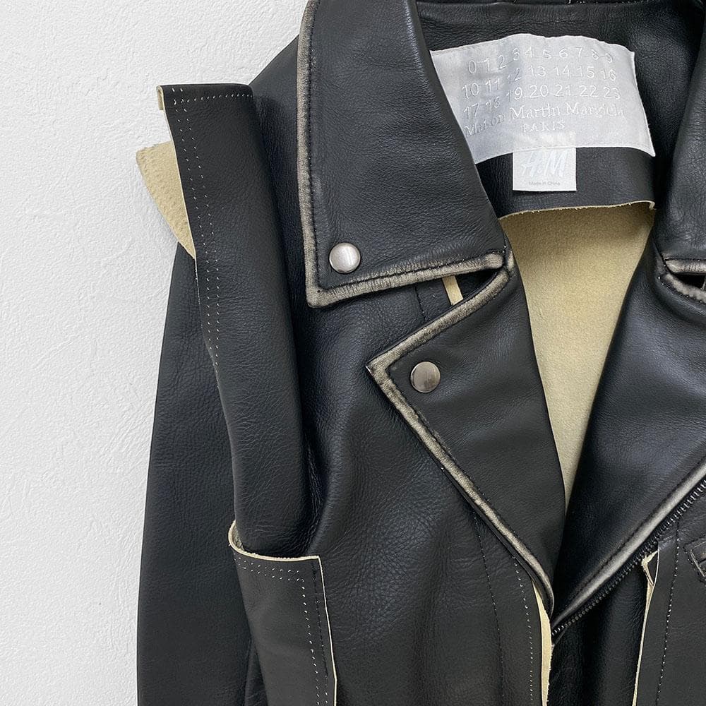 極美品 Margiela ×  マルジェラ ライダースジャケット 再構築