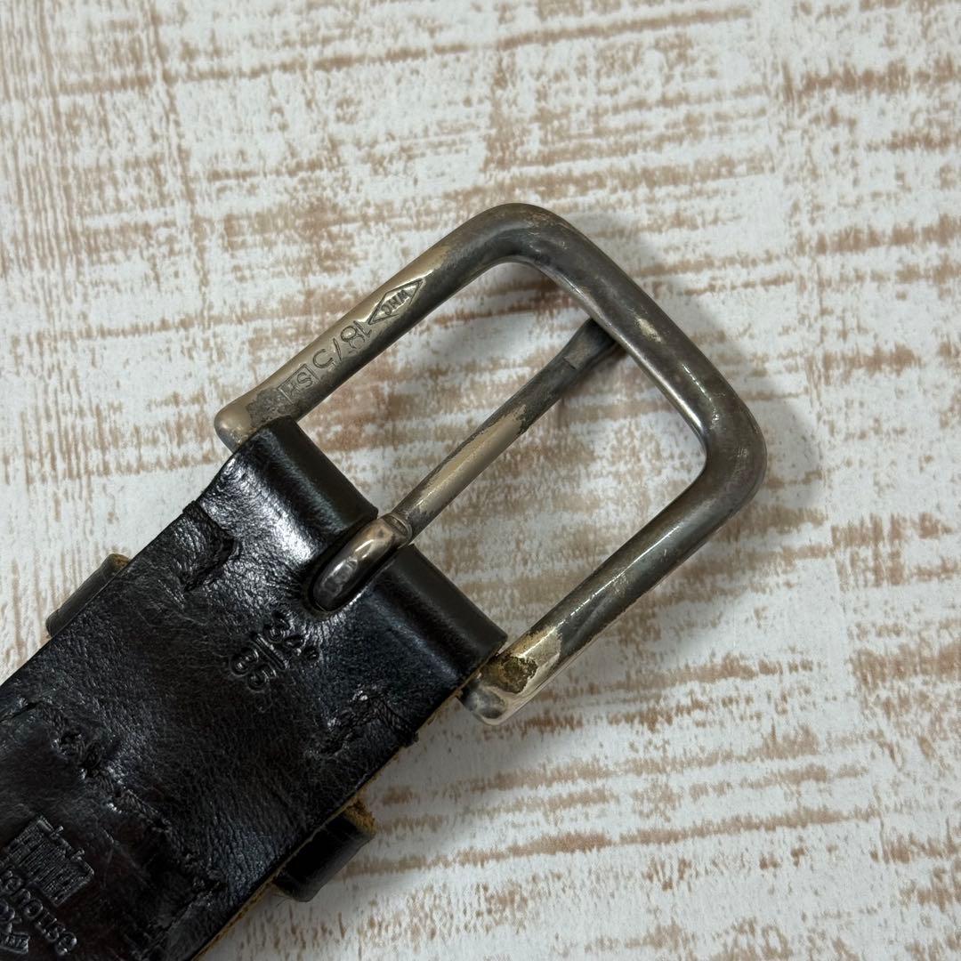 Whitehouse Cox 編み込みレザーベルト　ホワイトハウス　コックス　黒