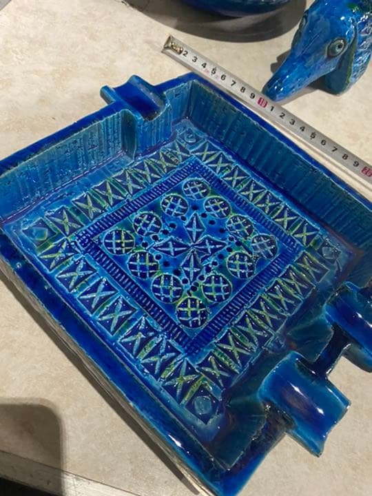 イタリア製灰皿 ビトッシ フラビア トスカーナ リミニブルー アルド ロンディ