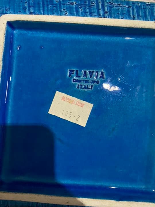 イタリア製灰皿 ビトッシ フラビア トスカーナ リミニブルー アルド ロンディ