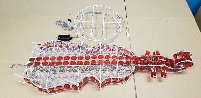 モチーフライト　LEDクリスタルビーズ・バイオリン　JOA-192