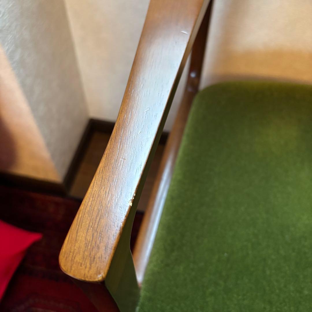 【購入前にコメント要】カリモク60 ダイニングチェア モケットグリーン