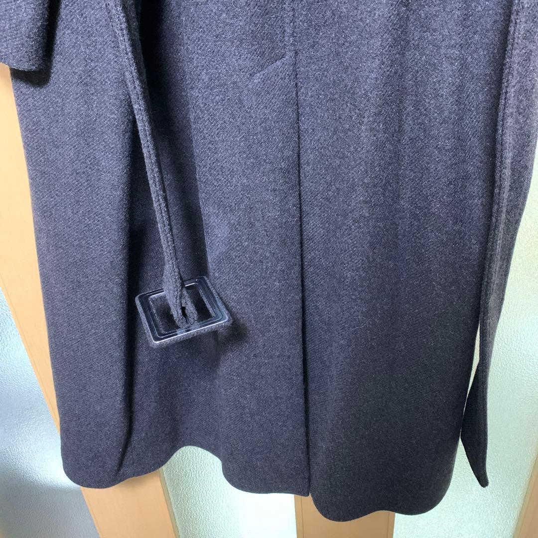 ZARAベルト付きウールコートダークグレーL