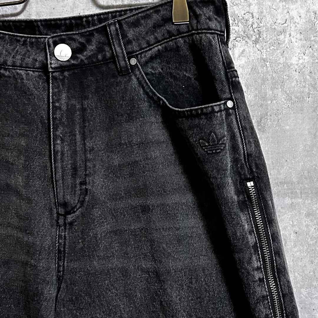 adidas ADILENIUMシーズン3ジップウォッシュド デニムパンツ28